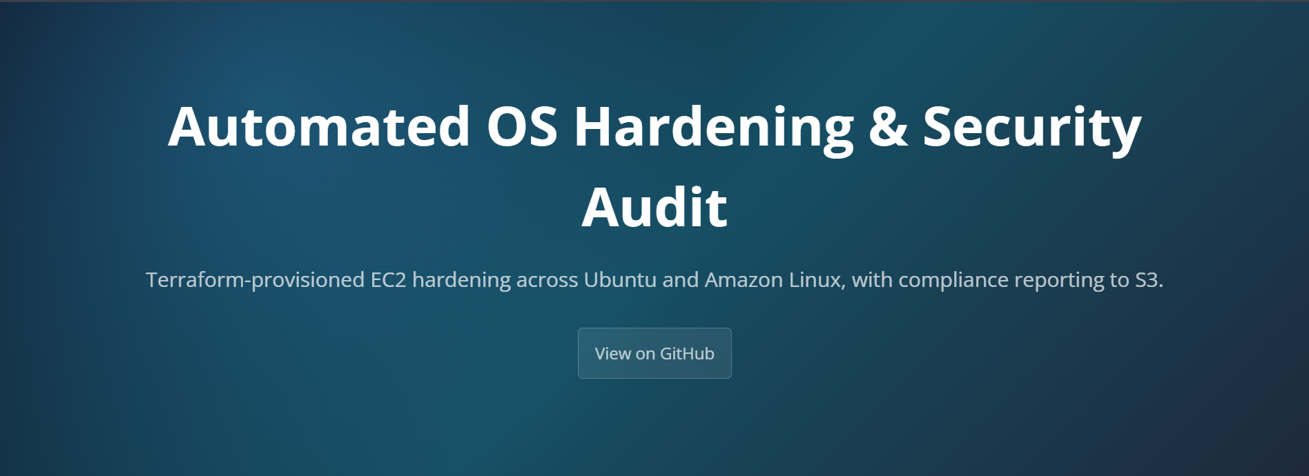 Automated OS Hardening & Security Audit